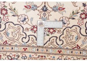 Tappeto Nain 6la Medaglione Floreale Avorio Blu Corsia 79x220 Cm