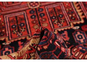 Tappeto Hamadan Stilizzato Rosso Blu Scuro Corsia 112x480 Cm