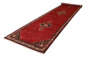 Tappeto Hamadan Stilizzato Rosso Blu Scuro Corsia 130x500 Cm