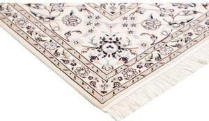 Tappeto Nain 6la Medaglione Floreale Avorio Blu Quadrato 205x213 Cm