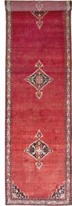 Tappeto Hamadan Stilizzato Rosso Blu Scuro Corsia 130x500 Cm
