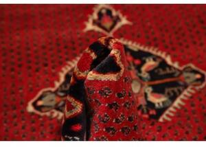 Tappeto Hamadan Stilizzato Rosso Blu Scuro Corsia 130x500 Cm