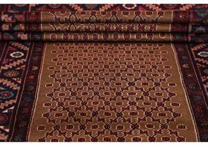Tappeto Hamadan Stilizzato Marrone Borgogna Corsia 105x400 Cm