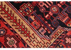 Tappeto Hamadan Stilizzato Rosso Blu Scuro Corsia 112x480 Cm