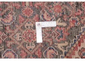 Tappeto Hamadan Stilizzato Rosso Scuro Blu Scuro Corsia 120x510 Cm