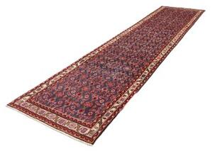 Tappeto Hamadan Stilizzato Blu Scuro Rosso Corsia 100x410 Cm
