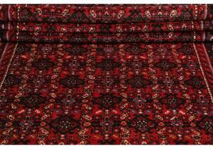 Tappeto Hamadan Stilizzato Rosso Scuro Blu Scuro Corsia 120x510 Cm