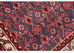 Tappeto Hamadan Stilizzato Blu Scuro Rosso Corsia 100x410 Cm
