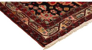 Tappeto Hamadan Stilizzato Rosso Blu Scuro Corsia 130x500 Cm