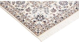 Tappeto Nain 6la Medaglione Floreale Avorio Blu Quadrato 208x210 Cm