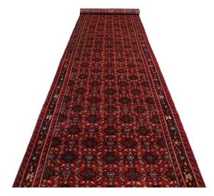 Tappeto Hamadan Stilizzato Rosso Scuro Blu Scuro Corsia 120x510 Cm