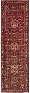 Tappeto Hamadan Stilizzato Bordeaux Nero Corsia 116x392 Cm