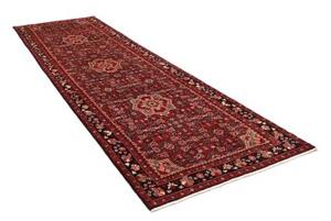 Tappeto Hamadan Stilizzato Bordeaux Nero Corsia 116x392 Cm