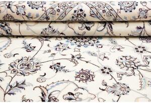 Tappeto Nain 6la Medaglione Floreale Avorio Blu Quadrato 208x210 Cm