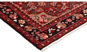 Tappeto Hamadan Stilizzato Bordeaux Nero Corsia 116x392 Cm
