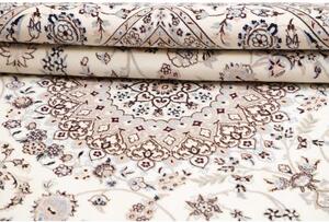 Tappeto Nain 6la Medaglione Floreale Avorio Blu Quadrato 205x213 Cm