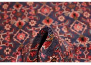 Tappeto Hamadan Stilizzato Blu Scuro Rosso Corsia 100x410 Cm