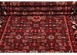 Tappeto Hamadan Stilizzato Bordeaux Nero Corsia 116x392 Cm