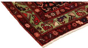 Tappeto Hamadan Stilizzato Rosso Scuro Verde Corsia 115x426 Cm