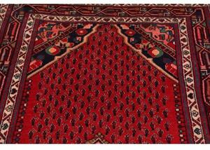 Tappeto Hamadan Stilizzato Rosso Blu Scuro Corsia 115x480 Cm