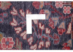 Tappeto Hamadan Stilizzato Blu Scuro Rosso Corsia 96x410 Cm
