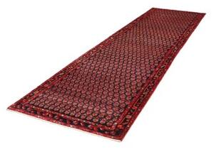 Tappeto Hamadan Stilizzato Blu Scuro Rosso Mattone Corsia 107x380 Cm