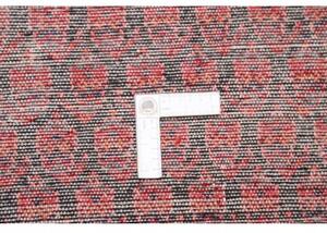Tappeto Hamadan Stilizzato Blu Scuro Rosso Mattone Corsia 107x380 Cm