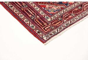 Tappeto Hamadan Stilizzato Rosso Blu Scuro Corsia 115x480 Cm