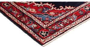 Tappeto Hamadan Stilizzato Blu Scuro Rosso Corsia 96x410 Cm
