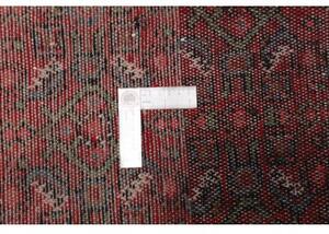 Tappeto Hamadan Stilizzato Rosso Blu Scuro Corsia 117x412 Cm