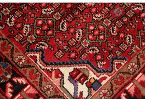 Tappeto Hamadan Stilizzato Rosso Blu Scuro Corsia 117x412 Cm