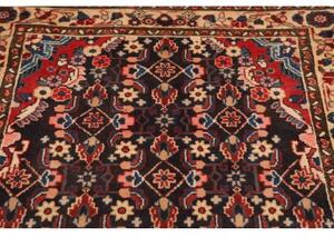 Tappeto Hamadan Stilizzato Blu Scuro Beige Corsia 110x532 Cm
