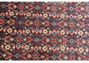 Tappeto Hamadan Stilizzato Blu Scuro Beige Corsia 110x532 Cm