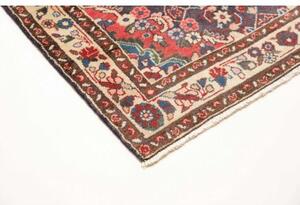 Tappeto Hamadan Stilizzato Blu Scuro Beige Corsia 110x532 Cm