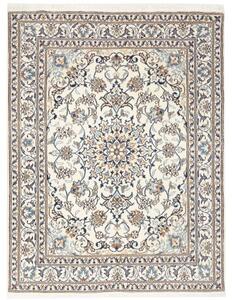 Tappeto Nain Kashmar Medaglione Floreale Avorio Blu 152x198 Cm