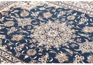 Tappeto Nain Kashmar Medaglione Floreale Blu Avorio 150x210 Cm