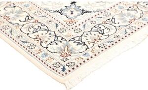 Tappeto Nain Kashmar Medaglione Floreale Rosso Avorio 144x198 Cm