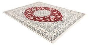 Tappeto Nain Kashmar Medaglione Floreale Rosso Avorio 200x250 Cm