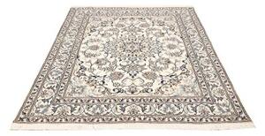 Tappeto Nain Kashmar Medaglione Floreale Avorio Blu 152x198 Cm