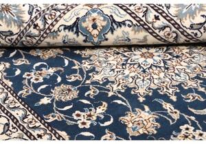 Tappeto Nain Kashmar Medaglione Floreale Blu Avorio 150x210 Cm