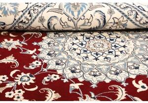 Tappeto Nain Kashmar Medaglione Floreale Rosso Avorio 200x250 Cm