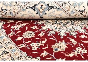Tappeto Nain Kashmar Medaglione Floreale Rosso Avorio 144x198 Cm