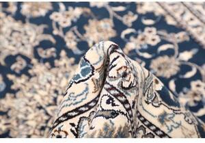 Tappeto Nain Kashmar Medaglione Floreale Blu Avorio 150x210 Cm