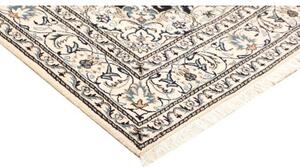 Tappeto Nain Kashmar Medaglione Floreale Blu Notte Avorio 165x245 Cm