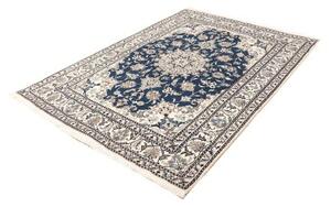 Tappeto Nain Kashmar Medaglione Floreale Blu Avorio 150x210 Cm