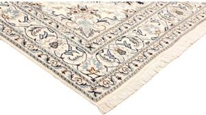 Tappeto Nain Kashmar Medaglione Floreale Blu Scuro Avorio 168x255 Cm