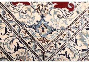 Tappeto Nain Kashmar Medaglione Floreale Rosso Avorio 145x205 Cm