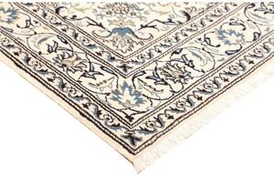 Tappeto Nain Kashmar Medaglione Floreale Blu Avorio 168x240 Cm