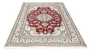 Tappeto Nain Kashmar Medaglione Floreale Rosso Avorio 145x205 Cm
