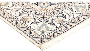 Tappeto Nain Kashmar Medaglione Floreale Blu Avorio 153x207 Cm